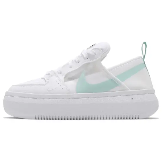 Nike Court Vision 1 Skateboarding Shoes Women's Low-top White/light Rain Dew Green