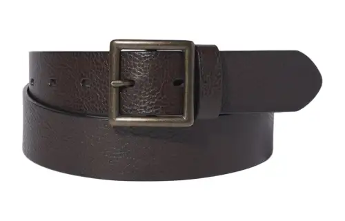 UNIQLO Solid Color Design Pin Buckle Top Grain Cow Leather Belts Men's Black/Brown