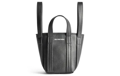 Balenciaga Everyday Grained Calfskin Tote Bag, Shopping Bag, Handbag Mini Women's Black