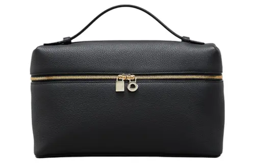 Loro Piana ExtraPocket Leather Handbag, Shoulder Bag, Crossbody Bag Women's Black