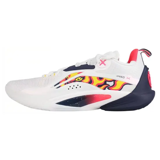 LiNing Speed 10 Low Top Basketball Shoes Men's White