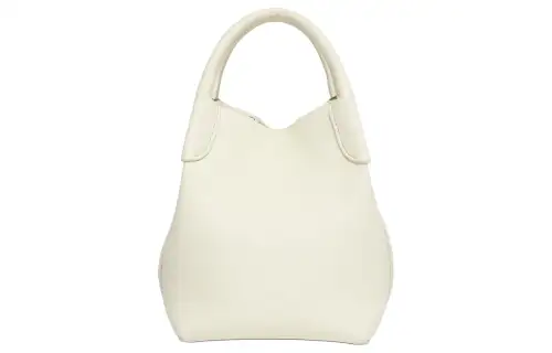 Loro Piana Ultra Grain Leather Handbag, Shoulder Bag, Crossbody Bag Women's White