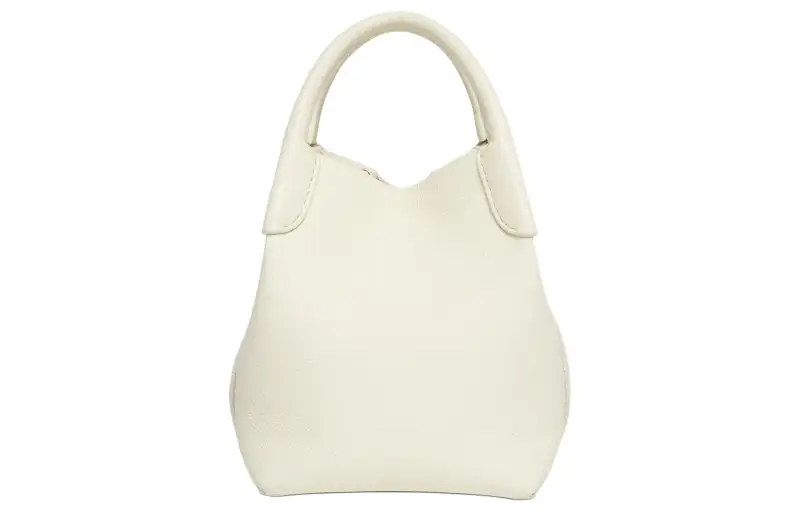 Loro Piana Ultra Grain Leather Handbag, Shoulder Bag, Crossbody Bag Women's White