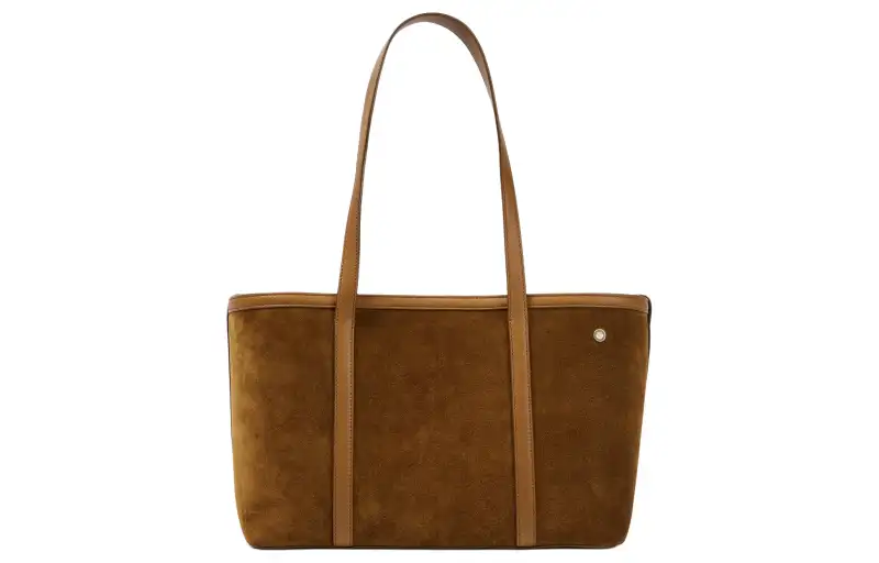 Loro Piana Suede Handbag Medium Women's Brown