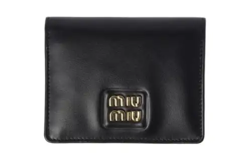 MIU MIU Leather Wallet Small Women's Black