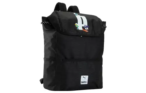 PUMA THE SMURFS Collaboration Fabric Backpack Unisex Black