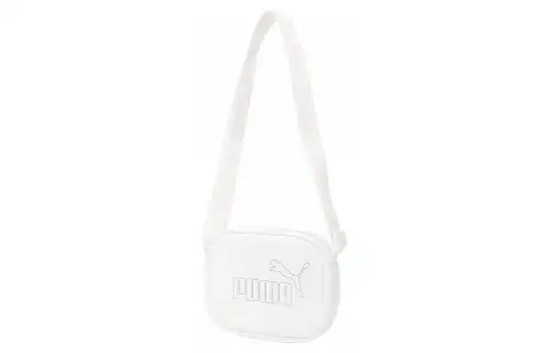 PUMA Artificial Leather Zip Closure Small Square Bag Camera Bag, Shoulder Bag, Crossbody Bag Regular Women's Pure White