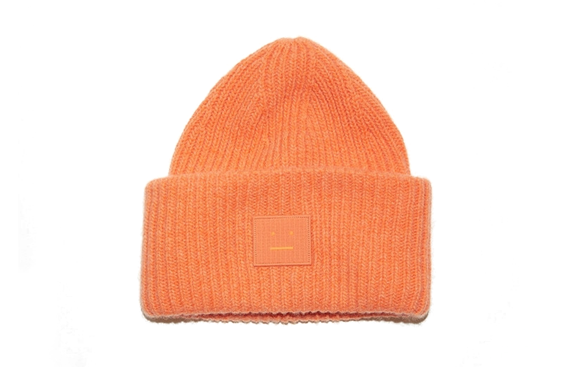 Шапка Acne Studios FACE (оранжевая)
