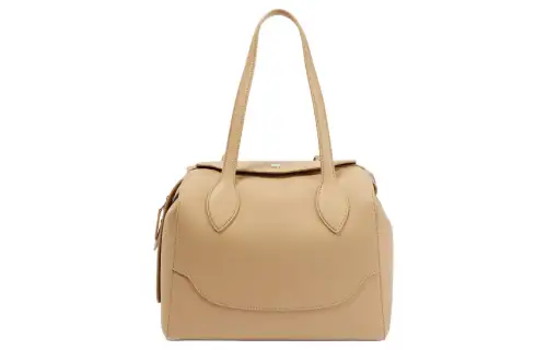 Loro Piana Leather Handbag Medium Women's Light Brown