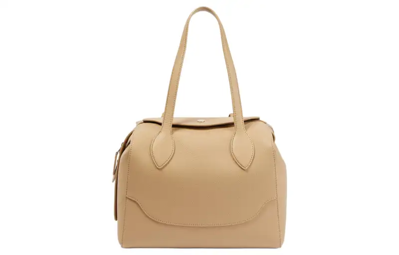 Loro Piana Leather Handbag Medium Women's Light Brown