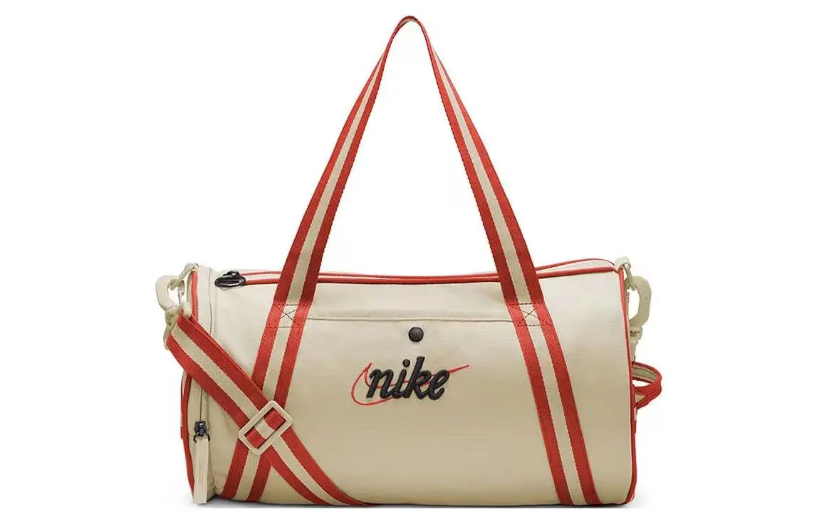 Nike Zip Closure Fabric Shoulder Bag, Crossbody Bag, Handbag, Gym Bag Unisex Ecru
