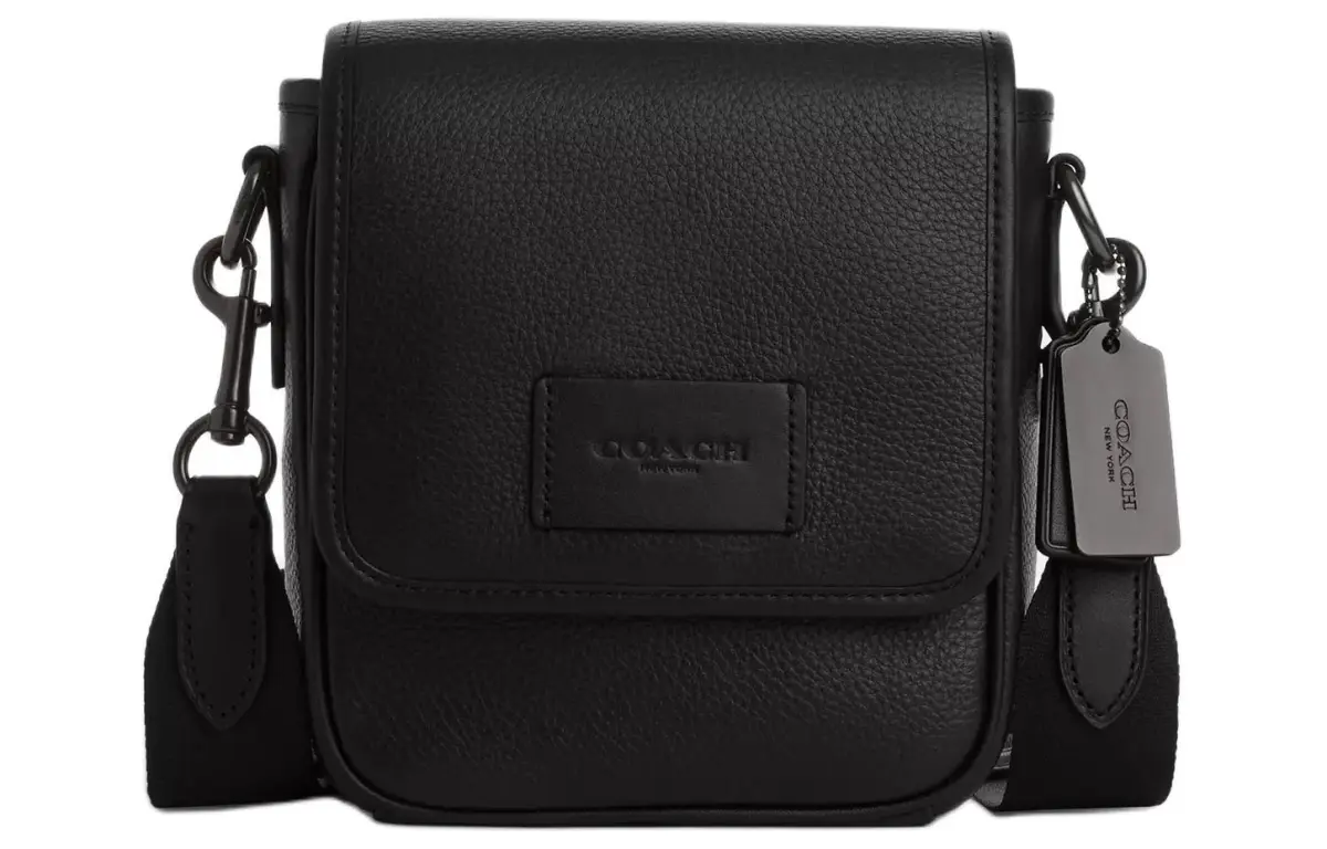 COACH LUCAS Calfskin Crossbody Bags Small Unisex Black