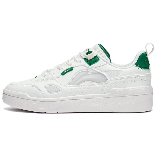 LINING Common 80s Skateboard Shoes Women's Low-Top Ecru/Mint Green