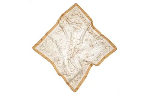 DIOR Silk Scarves Women's Camel