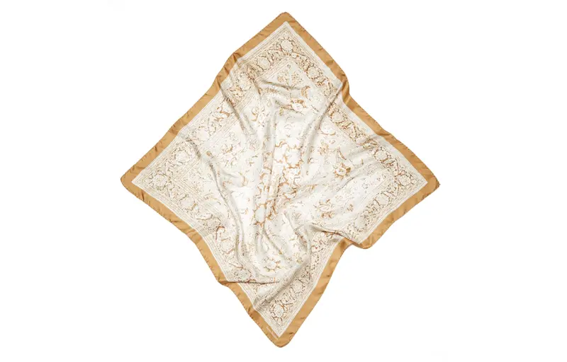 DIOR Silk Scarves Women's Camel