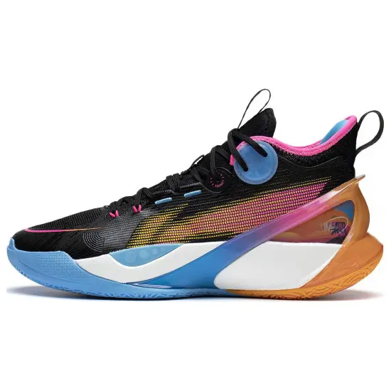 LINING SONIC 10 Ultra Basketball Shoes Men Mid-Top Black Blue/Brown