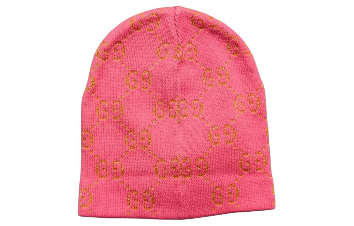 Шапка Gucci Logo Beanie (розовая)