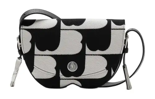 Burberry Cotton With Polyester Shoulder Bag, Crossbody Bag Women's Black & White