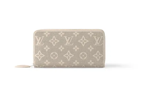 LOUIS VUITTON Zippy Cow Leather Wallet Women's Quartz
