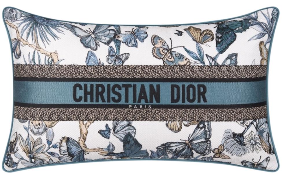DIOR 2024 Early Spring Series Rectangular Cushion Large Blue 49*30cm