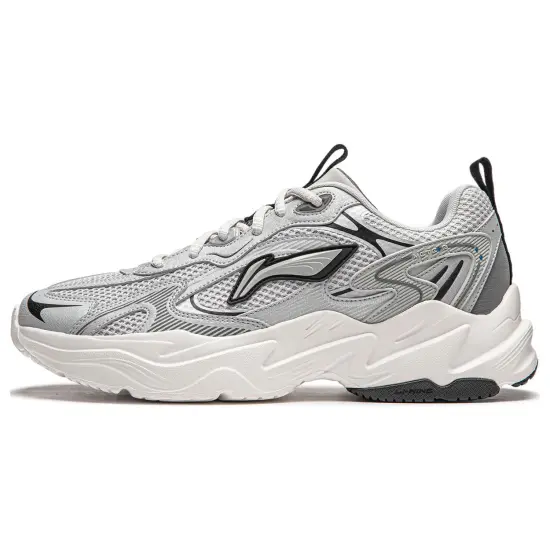 LINING Meteor Casual Shoes Men Low-Top Light Smoke Gray/Silver