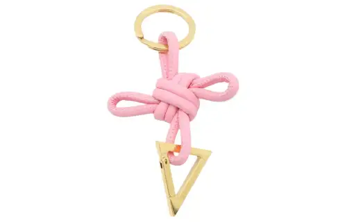 Bottega Veneta Logo Engraved Knotted Keyring