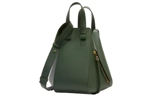 LOEWE Hammock Calfskin Hammock Bag, Shoulder Bag, Crossbody Bag, Handbag Small Women's Dark Green
