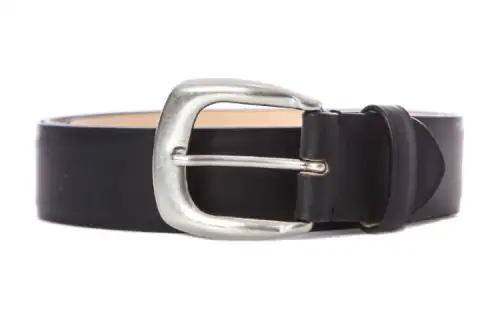Maison Margiela Pin Buckle Calfskin Leather Belts Men's Black Width 3CM
