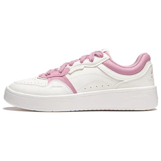 LINING Line 2.0 At The Beginning Skateboard Shoes Women's Low-Top Mist White/Sheer Pink
