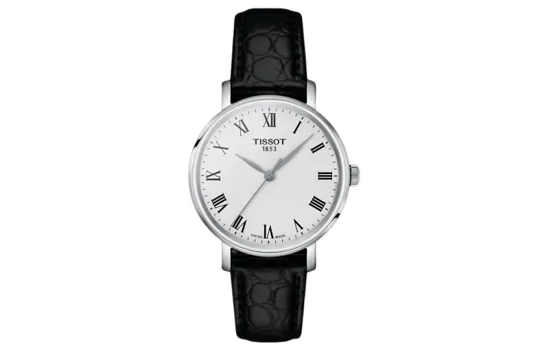TISSOT Meishi Collection Quartz Movement 50m Waterproof Women's Watch 34mm White Dial Stainless Steel Case
