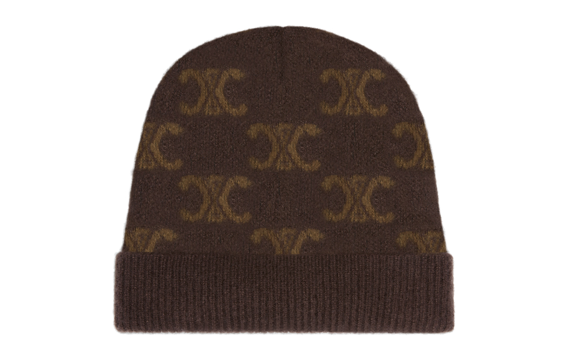 CELINE Beanie In Monogram Wool Cashmere And Silk