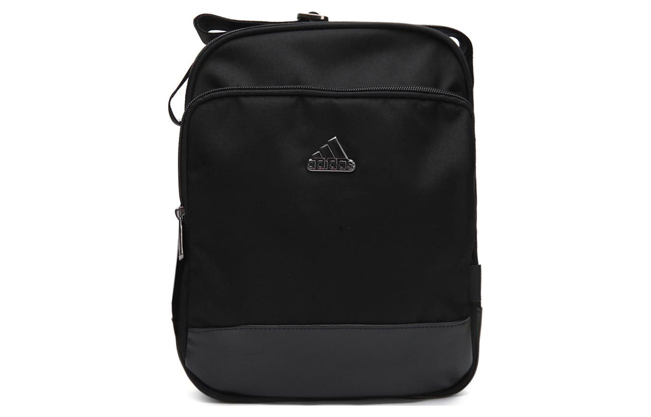 Adidas Polyester Polyurethane, Synthetic Leather Crossbody Bag Unisex Black