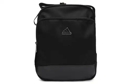 Adidas Polyester Polyurethane, Synthetic Leather Crossbody Bag Unisex Black