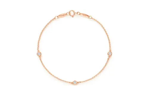 TIFFANY & CO. 18K Rose Gold, Diamond Bracelets Women's Pink