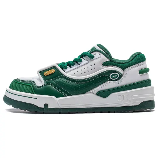 LINING 001 BTC Skateboard Shoes Men Low-Top White Green