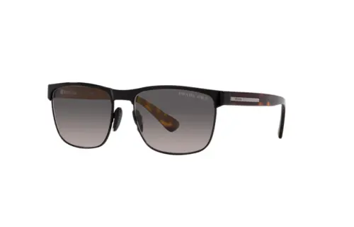 PRADA Metal Acetyl Rectangular Sunglasses Men's Tortoiseshell