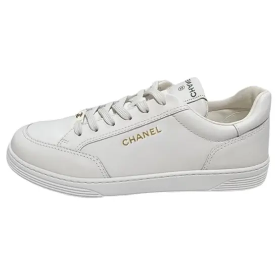 CHANEL Skateboard Shoes Men Low-Top White
