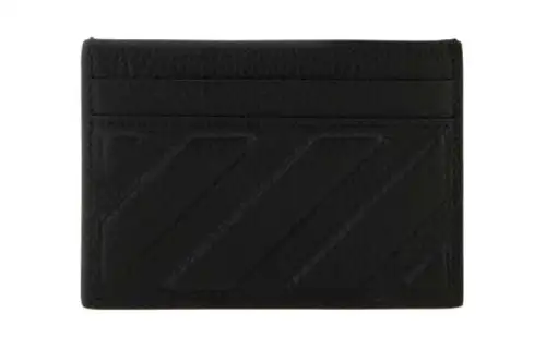 OFF-WHITE Diag-stripe leather cardholder
