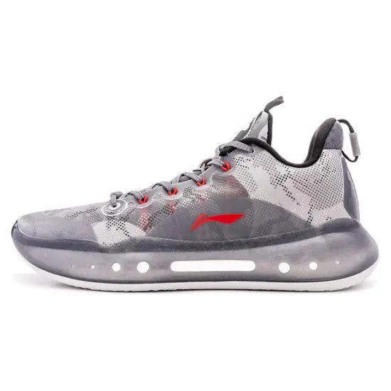 Aape x LiNing YuShuai 14 Boom Low Cushioning Wear Resistant Low Top Basketball Shoes Men's Haze Gray