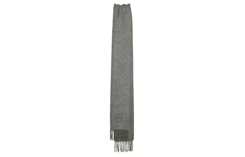 LOEWE Knit Scarves Unisex Gray Green