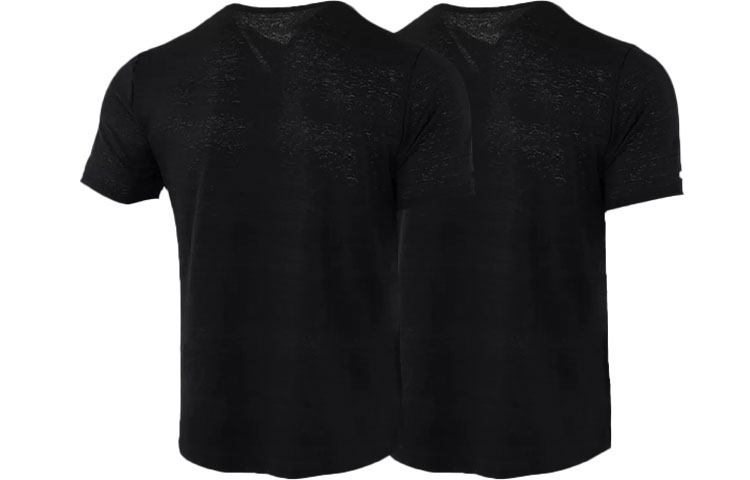 Nike DRI FIT MILER Running T Shirt Men’s 2 Pack Black