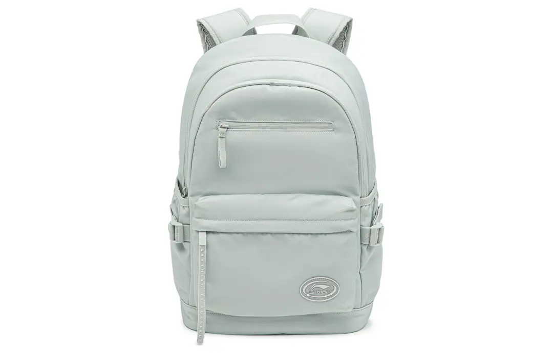 Li Ning Sports Life Collection Polyester Backpack Sports Bag Backpack Unisex Mist Gray