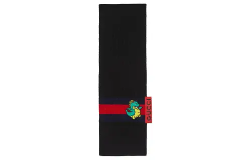 GUCCI Knit Scarves Women's Black