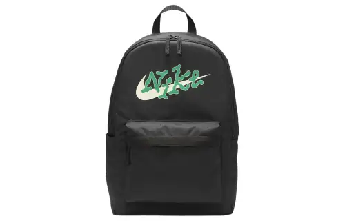 Nike Heritage Fabric Backpack Regular Unisex Black & Stadium Green