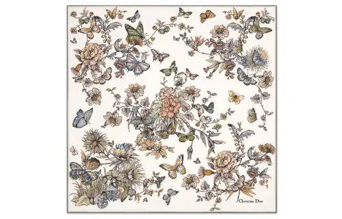 DIOR Silk Scarves Women's White