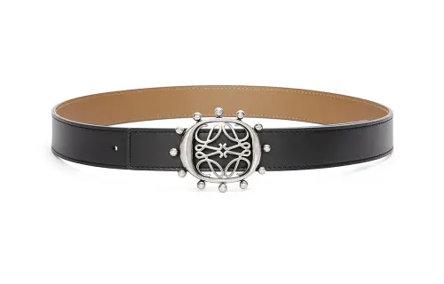 LOEWE Cow Leather Belts Women's Black Width 2.8CM