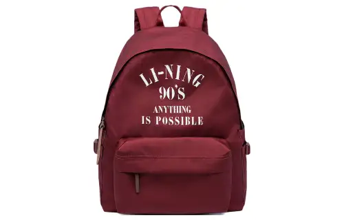 Li Ning Sports Life Collection Polyester Sports Backpack Unisex Bicycle Red