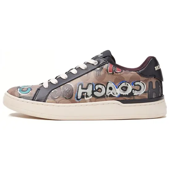 COACH Skateboard Shoes Men Low-Top Brown