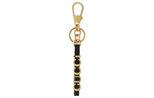 GUCCI Leather Keychain Bag Accessory Women's Black