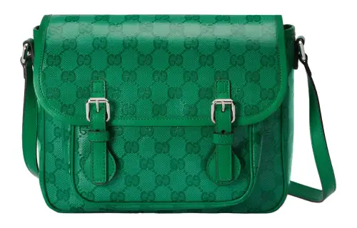 GUCCI Crystal Canvas Shoulder Bag, Crossbody Bag Kids' Green
